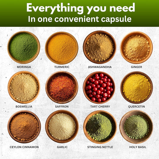 Moringa and Turmeric Curcumin Supplement for Joint Support for Women & Men