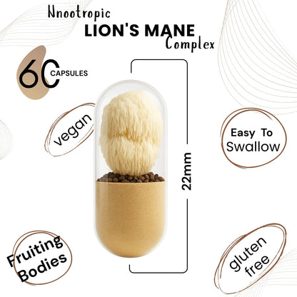 Lions Mane Supplement Capsules 4200mg