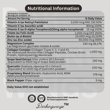 Multi Collagen Pills Peptides Hair Skin and Nails Vitamins Capsule