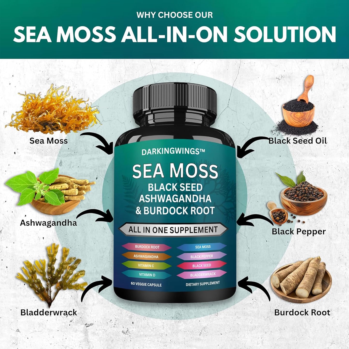 Collagen And Sea Moss Capsule - Bland of Ultimate Beauty