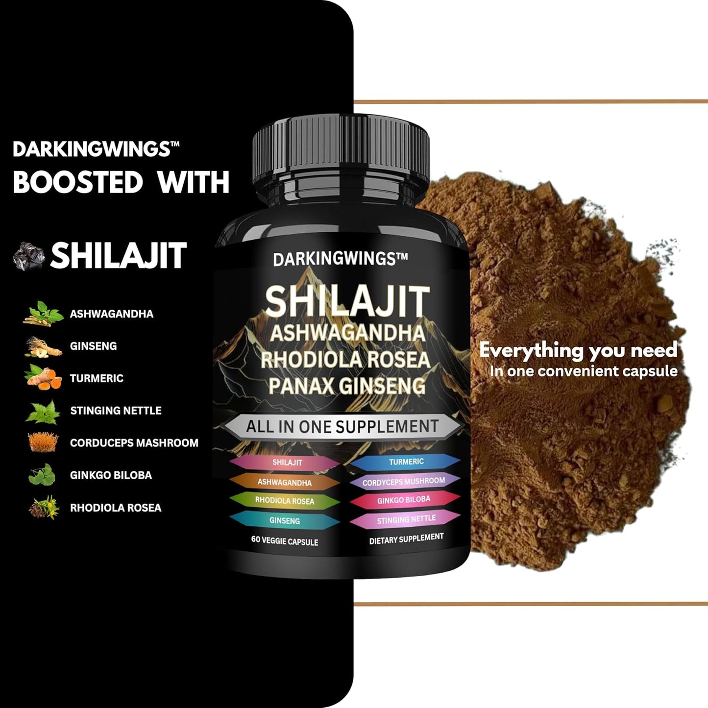 Shilajit, Panax Ginseng & Ashwagandha Capsule