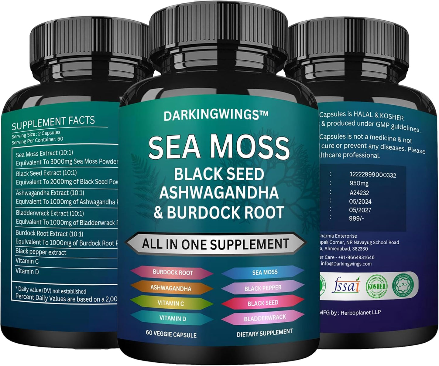 Sea Moss Advanced with Ashwagandha Skin Hair Supplements