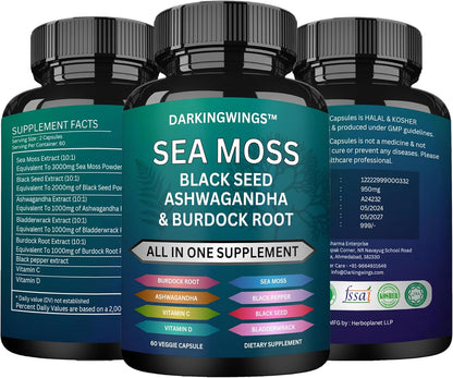 Sea Moss Advanced with Ashwagandha Skin Hair Supplements