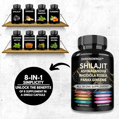 Shilajit, Panax Ginseng & Ashwagandha Capsule