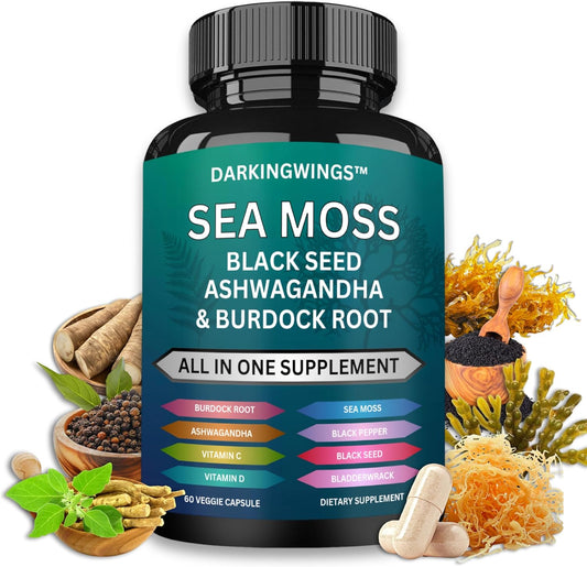 Sea Moss Advanced with Ashwagandha Skin Hair Supplements