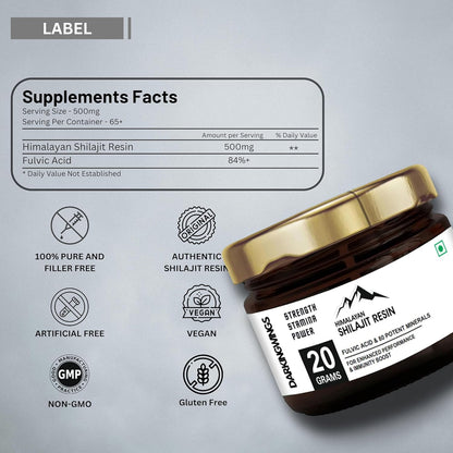 Shilajit Resin with 84+ Fulvic Acid