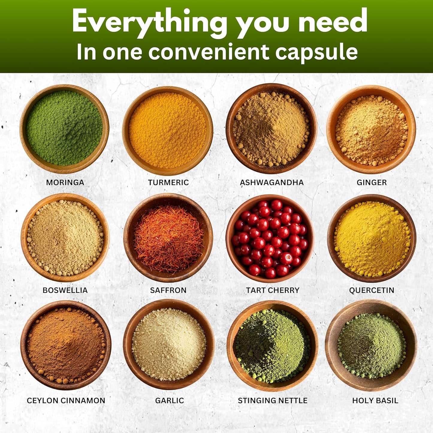 Moringa and Turmeric Curcumin Supplement for Joint Support for Women & Men