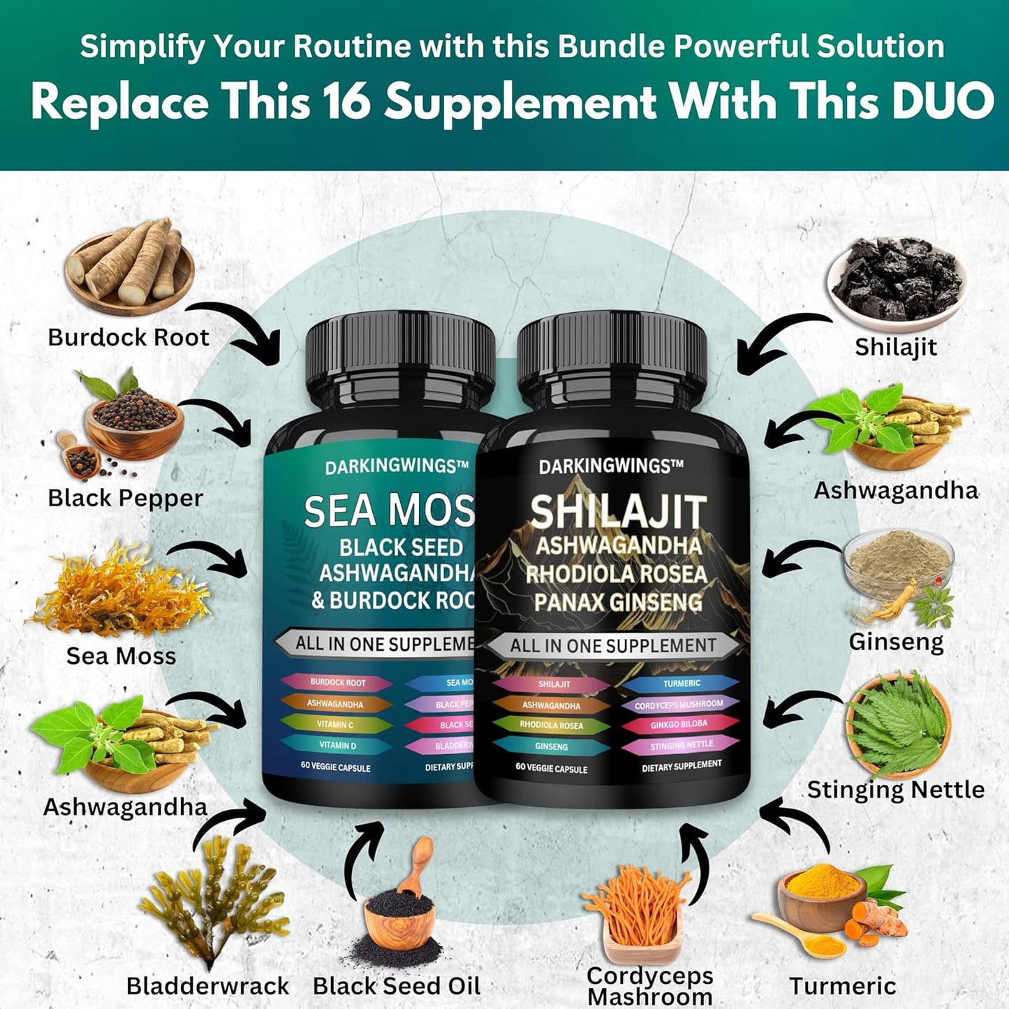 Shilajit and sea moss Bundel