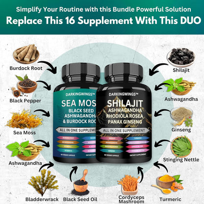 Shilajit and sea moss Bundel