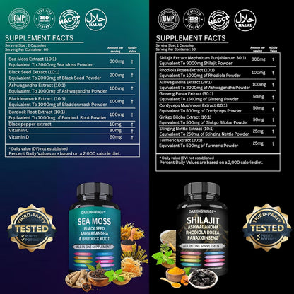 Shilajit and sea moss Bundel