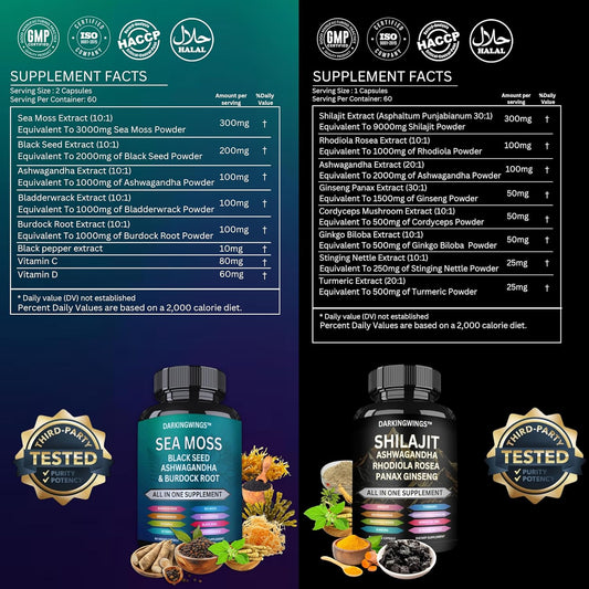 Shilajit and sea moss Bundel